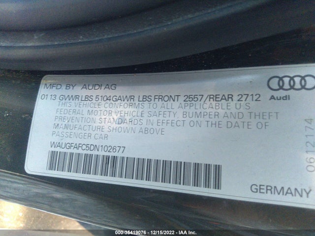 Audi A6 2.0t Premium Plus 2013 WAUGFAFC5DN102677 Image 9