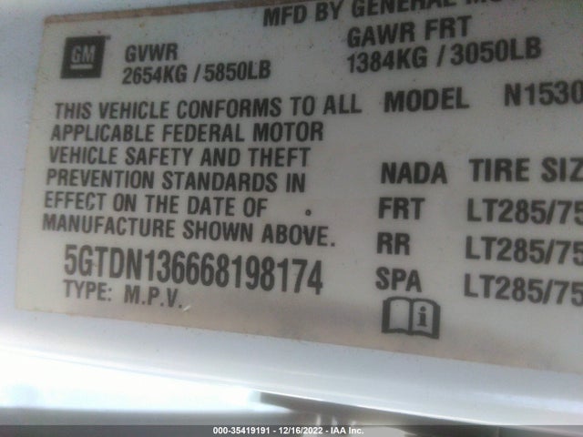 5GTDN136668198174 Hummer H3