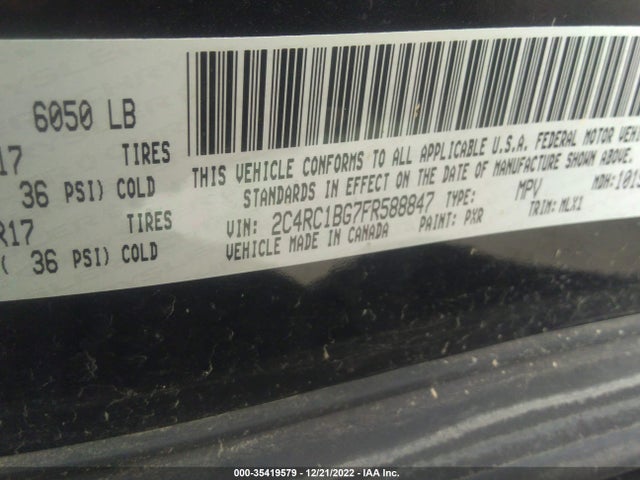 2C4RC1BG7FR588847 Chrysler Town & Country Touring
