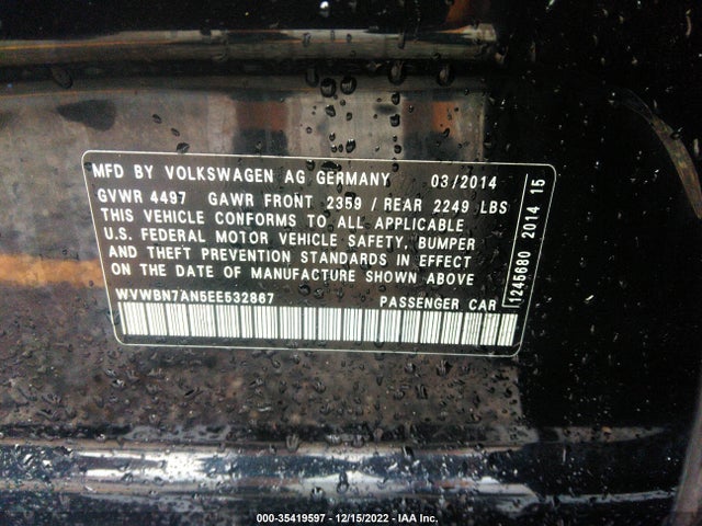 WVWBN7AN5EE532867 Volkswagen CC SPORT