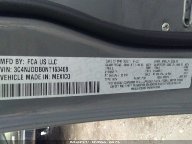 3C4NJDDB0NT163408 Jeep Compass Trailhawk