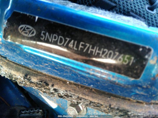 5NPD74LF7HH207651 Hyundai ELANTRA SE