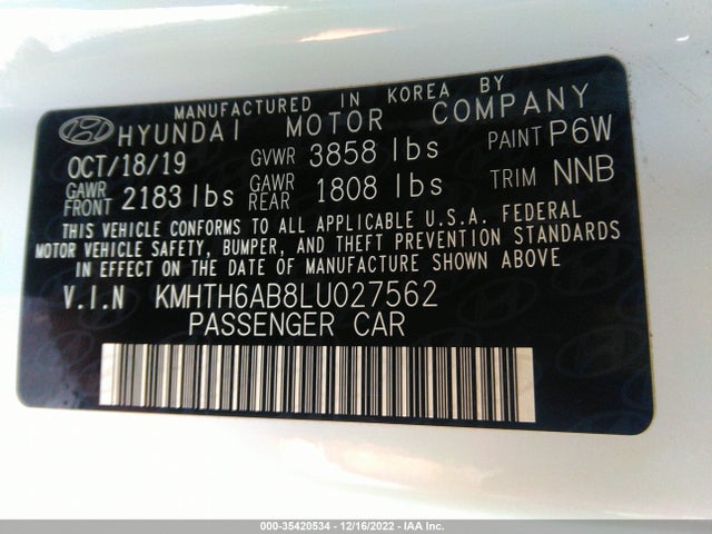 2020 Hyundai Veloster, VIN: KMHTH6AB8LU027562