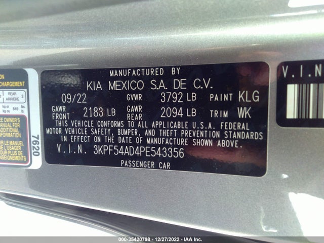 2023 Kia Forte, VIN: 3KPF54AD4PE543356