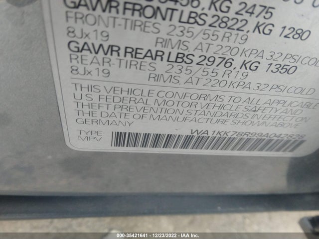 WA1KK78R99A042828 Audi Q5 Premium Plus