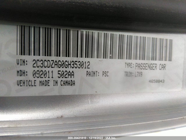 Dodge Challenger Sxt 2016 2C3CDZAG0GH353012 Image 10