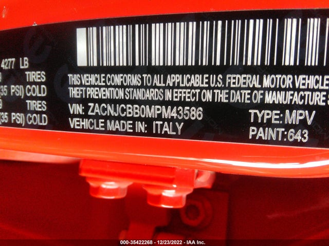2021 Jeep Renegade, VIN: ZACNJCBB0MPM43586
