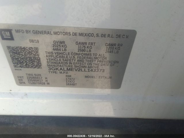 3GKALMEV2LL143373 GMC Terrain Sle