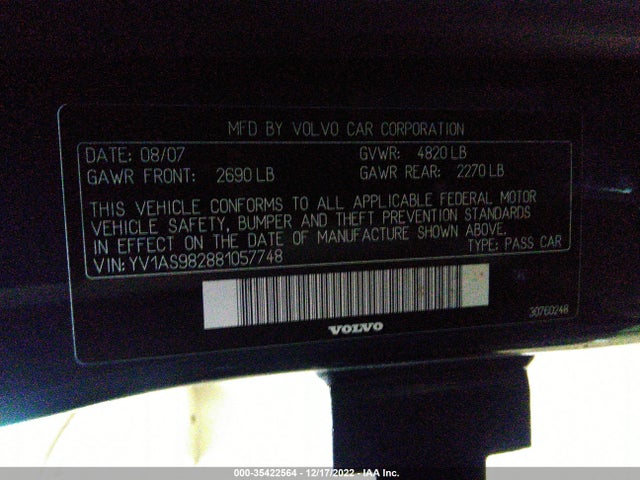 Volvo S80 3.2l 2008 YV1AS982881057748 Image 10