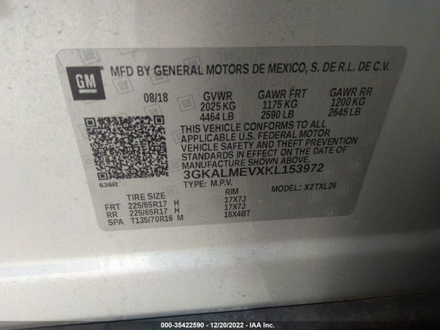 2019 GMC Terrain, VIN: 3GKALMEVXKL153972
