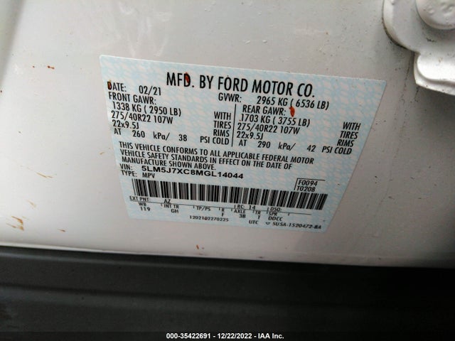 Lincoln Aviator Reserve 2021 5LM5J7XC8MGL14044 Image 10