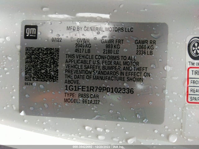 2023 Chevrolet Camaro, VIN: 1G1FE1R79P0102336