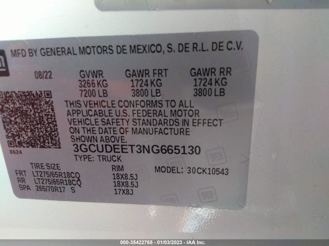 Chevrolet Silverado 1500 Rst 2022 3GCUDEET3NG665130 Image 9