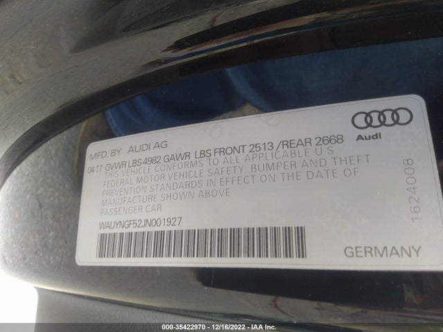 2018 Audi A5, VIN: WAUYNGF52JN001927