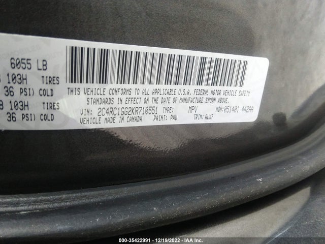 2019 Chrysler Pacifica, VIN: 2C4RC1GG2KR710551