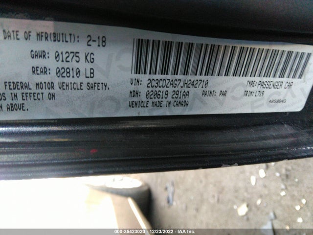 Dodge Challenger Sxt 2018 2C3CDZAG7JH242710 Image 11