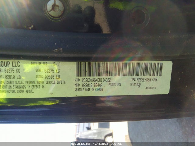 Dodge Challenger Sxt Plus 2012 2C3CDYAGXCH134322 Image 10