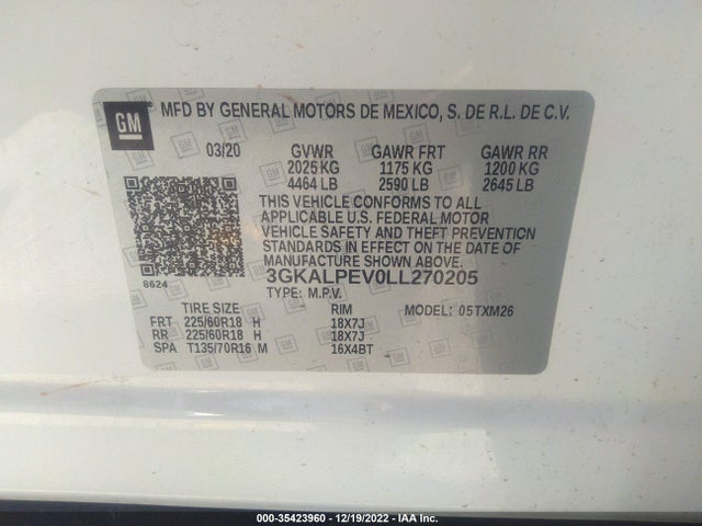 2020 GMC Terrain, VIN: 3GKALPEV0LL270205