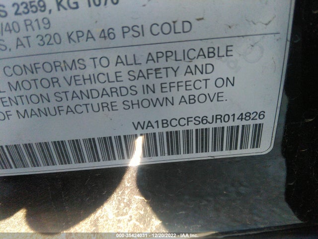 WA1BCCFS6JR014826 Audi Q3 Premium/sport Premium