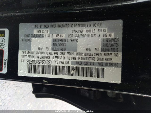 3MZBM1U75FM201230 Mazda Mazda3 I Sport