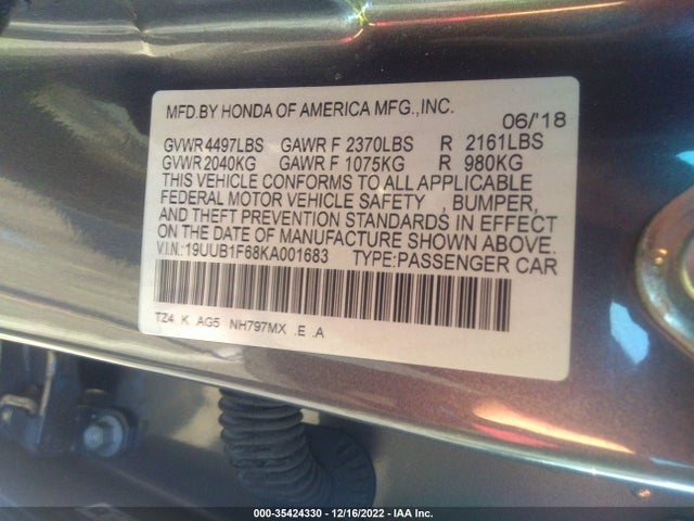 2019 Acura TLX, VIN: 19UUB1F68KA001683