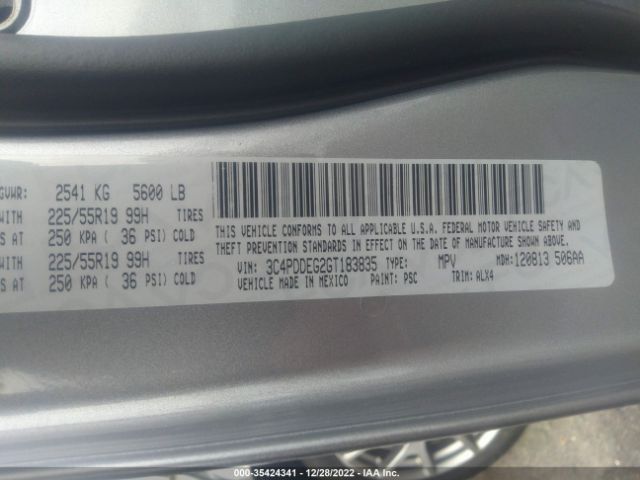 3C4PDDEG2GT183835 Dodge Journey R/t