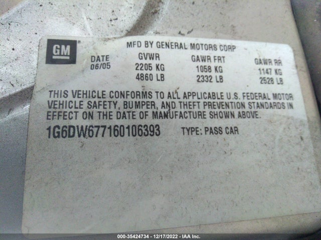 Cadillac STS 2006 1G6DW677160106393 Image 9