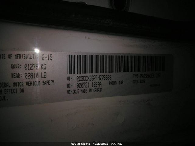 2C3CDXBG7FH776669 Dodge Charger Se