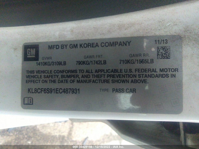 Chevrolet Spark 2014 KL8CF6S91EC487931 Image 10