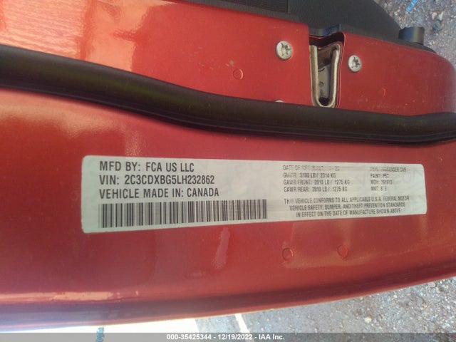 Dodge Charger Sxt 2020 2C3CDXBG5LH232862 Image 9