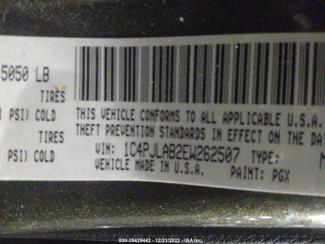 1C4PJLAB2EW262507 Jeep Cherokee Sport