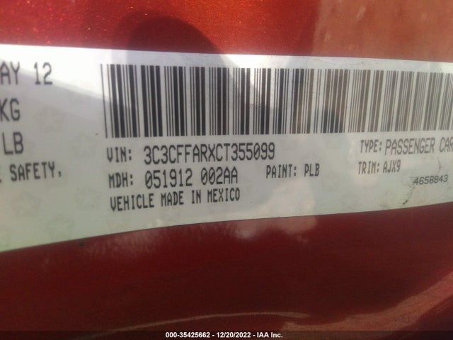 3C3CFFARXCT355099 Fiat 500 POP