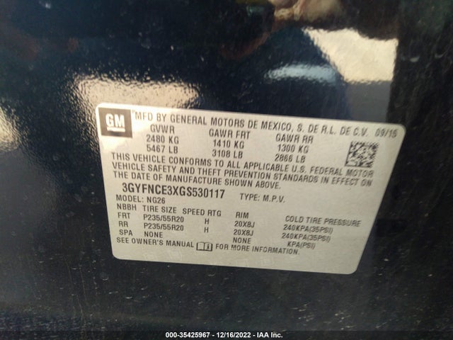 Cadillac Srx Performance Collection 2016 3GYFNCE3XGS530117 Image 10