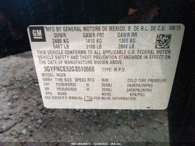 Cadillac SRX 2016 3GYFNCE32GS510668 Image 9