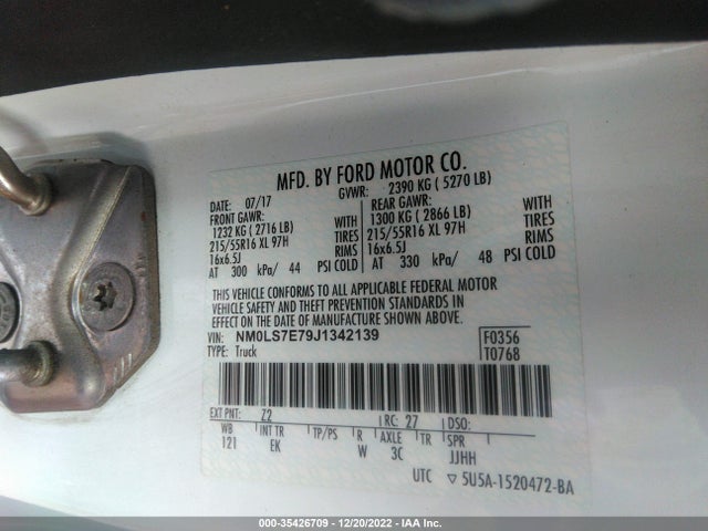 2018 Ford Transit Connect, VIN: NM0LS7E79J1342139