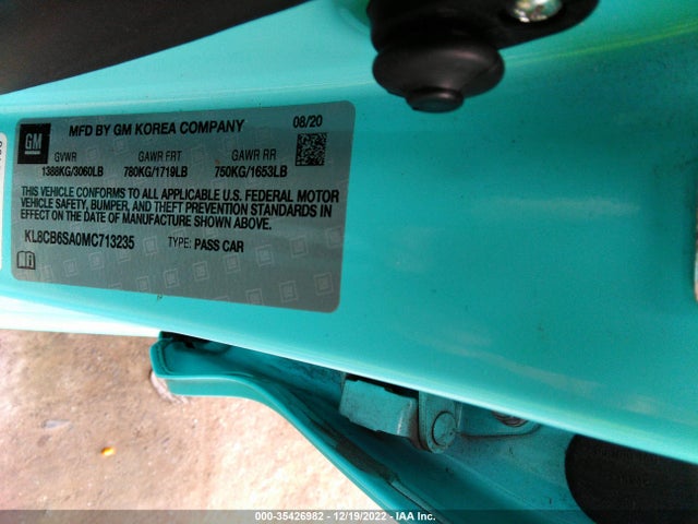 2021 Chevrolet Spark, VIN: KL8CB6SA0MC713235