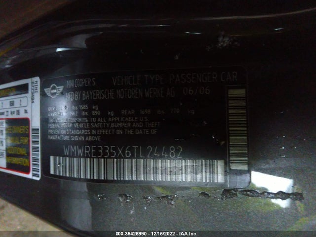 WMWRE335X6TL24482 Mini Cooper Hardtop S