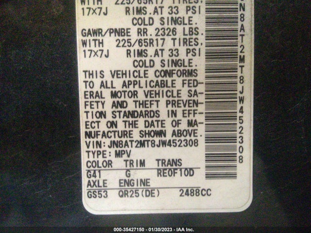 Nissan ROGUE S 2018 JN8AT2MT8JW452308 Image 11