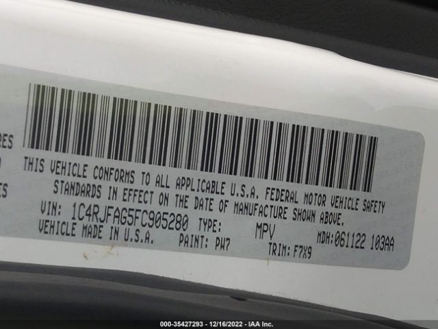 1C4RJFAG5FC905280 Jeep Grand Cherokee Laredo