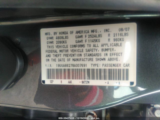 19UUA66278A007691 Acura TL