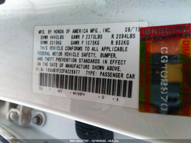 19UUB1F32FA029877 Acura TLX