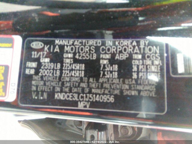 KNDCE3LC1J5140956 KIA Niro Touring