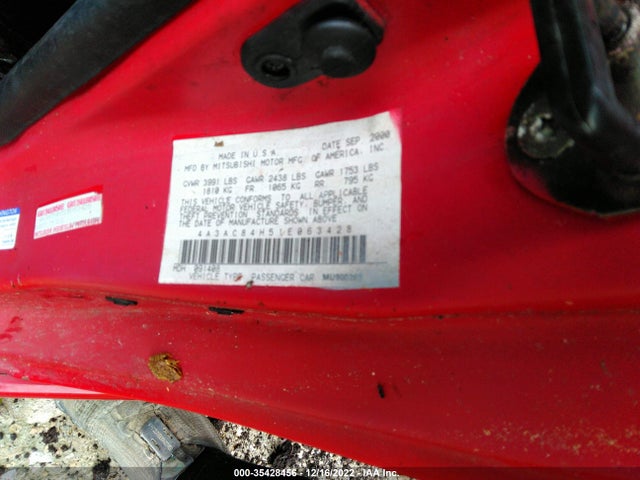 4A3AC84H51E063428 Mitsubishi ECLIPSE GT