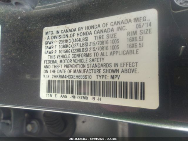 2HKRM4H3XEH693610 Honda CR-V LX
