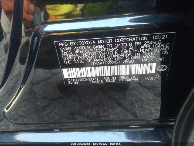 JTHAA1D2XM5113920 Lexus Is Is 300
