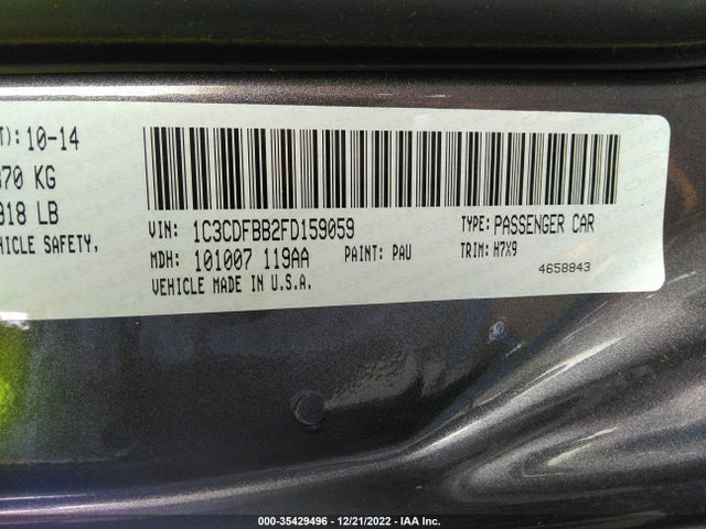 Dodge DART SXT 2015 1C3CDFBB2FD159059 Image 9