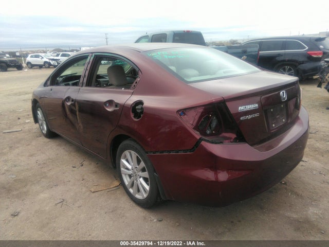 2012 HONDA CIVIC SDN EX VIN: 19XFB2F89CE049092