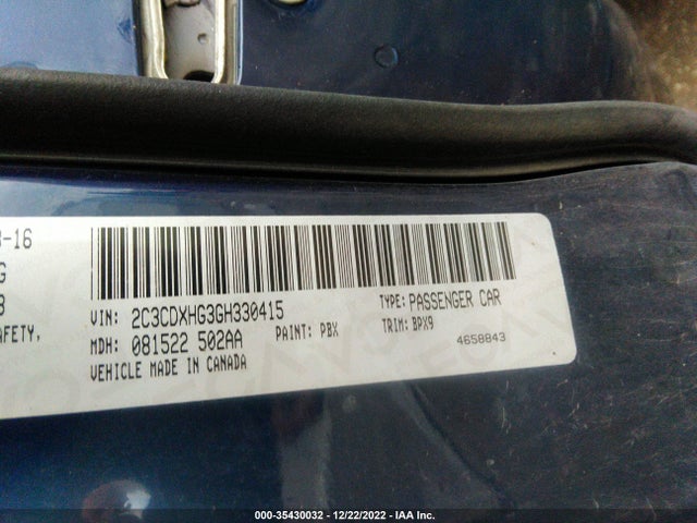 Dodge Charger Sxt 2016 2C3CDXHG3GH330415 Image 9