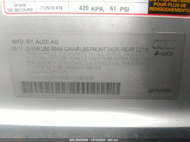 WAUKEAFM4BA148009 Audi A3 2.0t Premium Plus