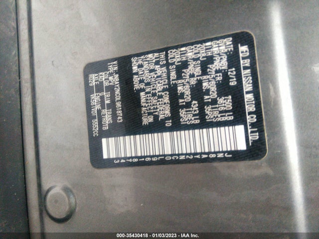 2020 Nissan Armada, VIN: JN8AY2NC0L9618743